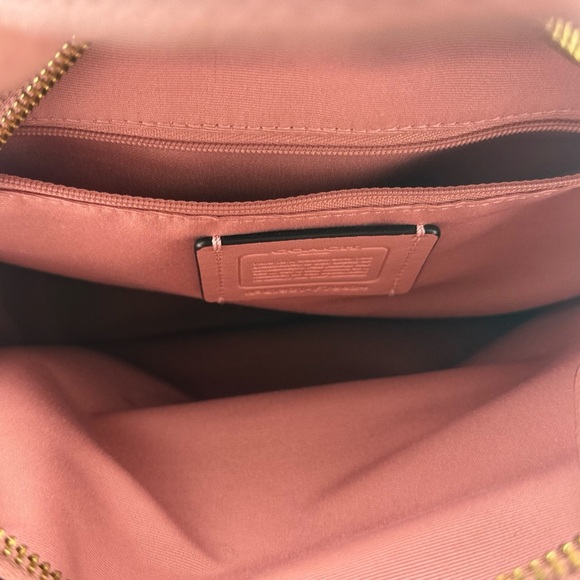 Coach Pink and Gold Leather Backpack - Picture 6 of 6